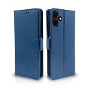 Pikkme Flip Cover Leather Finish | Inside TPU with Card Pockets | Wallet Stand and Shock Proof | Complete Protection Flip Case for Samsung Galaxy A06 (Blue)