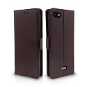 Pikkme Flip Cover Leather Finish | Inside TPU with Card Pockets | Wallet Stand and Shock Proof | Complete Protection Flip Case for Redmi 6A (Coffee)