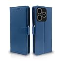Pikkme Flip Cover Leather Finish | Inside TPU with Card Pockets | Wallet Stand and Shock Proof | Complete Protection Flip Case for Realme C63 4G (Blue)