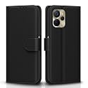 Pikkme Flip Cover Leather Finish | Inside TPU with Card Pockets | Wallet Stand and Shock Proof | Complete Protection Flip Case for Realme 9i 5G(Black)