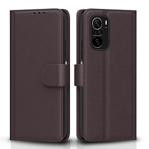 pikkme flip cover for mi 11x  mi 11x pro  leather finish  shockproof with card pockets amp wallet stand  ultimate protection casecoffee