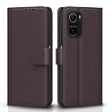Pikkme Flip Cover for Mi 11x / Mi 11x Pro | Leather Finish | Shockproof with Card Pockets &amp; Wallet Stand | Ultimate Protection Case(Coffee)