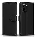 Pikkme Flip Cover for Mi 11x / Mi 11x Pro| Leather Finish | Shockproof with Card Pockets &amp; Wallet Stand | Ultimate Protection Case(Black)