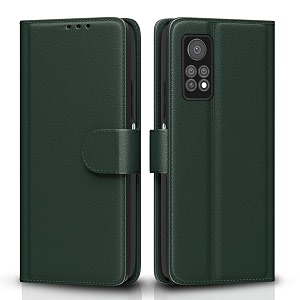pikkme flip cover for mi redmi note 11 propro plus 5g leather finish  inside tpu with card pockets  wallet stand and shock proof  complete protection flip case green