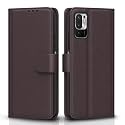 Pikkme Flip Cover for Mi Redmi Note 10T 5G / Poco M3 Pro 5G | Leather Finish | Shockproof with Card Pockets &amp; Wallet Stand | Ultimate Protection Case(Coffee)