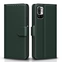 Pikkme Flip Cover for Mi Redmi Note 10T 5G / Poco M3 Pro 5G Leather Finish | Inside TPU with Card Pockets | Wallet Stand and Shock Proof | Complete Protection Flip Case (Green)
