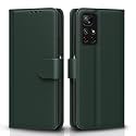 Pikkme Flip Cover for Mi Redmi Note 11T / Poco M4 Pro Leather Finish | Inside TPU with Card Pockets | Wallet Stand and Shock Proof | Complete Protection Flip Case (Green)