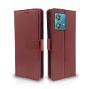 Pikkme Flip Cover for Moto Edge 40 Neo 5G | Leather Finish | Shockproof with Card Pockets &amp; Wallet Stand | Ultimate Protection Case (Brown)