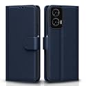 Pikkme Flip Cover for Moto G35 5G | Leather Finish | Shockproof with Card Pockets &amp; Wallet Stand | Ultimate Protection Case(Blue)