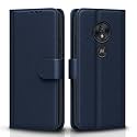 Pikkme Flip Cover for Moto G6 Play| Leather Finish | Shockproof with Card Pockets &amp; Wallet Stand | Ultimate Protection Case(Blue)