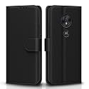 Pikkme Flip Cover for Moto G6 Play | Leather Finish | Shockproof with Card Pockets &amp; Wallet Stand | Ultimate Protection Case(Black)