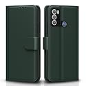 Pikkme Flip Cover for Moto G60 / G40 Fusion | Leather Finish | Shockproof with Card Pockets &amp; Wallet Stand | Ultimate Protection Case(Green)