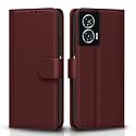 Pikkme Flip Cover for Moto G85 5G Leather Finish | Inside TPU with Card Pockets | Wallet Stand and Shock Proof | Complete Protection Flip Case(Brown)