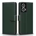 Pikkme Flip Cover for Moto G85 5G Leather Finish | Inside TPU with Card Pockets | Wallet Stand and Shock Proof | Complete Protection Flip Case(Green)