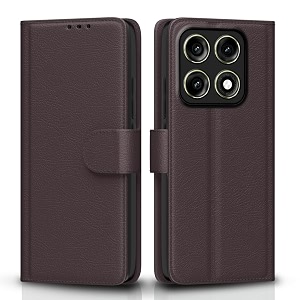 pikkme flip cover for motorola moto edge 70 pro 5g leather finish  inside tpu with card pockets  wallet stand and shock proof  complete protection flip case coffee