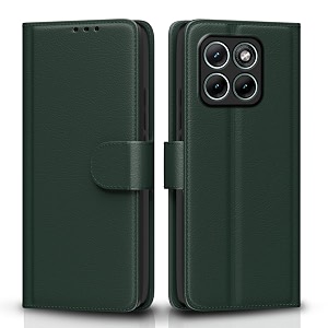 pikkme flip cover for motorola moto edge 70 fusion 5g leather finish  inside tpu with card pockets  wallet stand and shock proof  complete protection flip case green