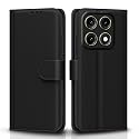 Pikkme Flip Cover for Motorola Moto Edge 70 Pro 5G Leather Finish | Inside TPU with Card Pockets | Wallet Stand and Shock Proof | Complete Protection Flip Case (Black)