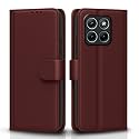 Pikkme Flip Cover for Motorola Moto Edge 70 Fusion 5G Leather Finish | Inside TPU with Card Pockets | Wallet Stand and Shock Proof | Complete Protection Flip Case (Brown)