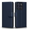 Pikkme Flip Cover for Motorola Moto Edge 60 Pro 5G | Leather Finish | Shockproof with Card Pockets &amp; Wallet Stand | Ultimate Protection Case (Blue)