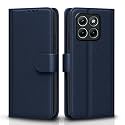 Pikkme Flip Cover for Motorola Moto Edge 70 Fusion 5G Leather Finish | Inside TPU with Card Pockets | Wallet Stand and Shock Proof | Complete Protection Flip Case (Blue)