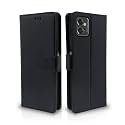 Pikkme Flip Cover for Motorola Moto G32 | Leather Finish | Shockproof with Card Pockets &amp; Wallet Stand | Ultimate Protection Case(Black)