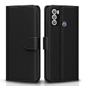 Pikkme Flip Cover for Motorola Moto G60 / G40 Fusion | Leather Finish | Shockproof with Card Pockets &amp; Wallet Stand | Ultimate Protection Case(Black)