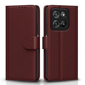 pikkme flip cover for motorola moto g67 power 5g  g57 power 5g  g max 5g leather finish  inside tpu with card pockets  wallet stand and shock proof  complete protection flip case brown