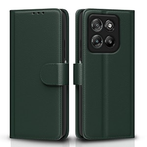 pikkme flip cover for motorola moto g67 power 5g  g57 power 5g  g max 5g leather finish  inside tpu with card pockets  wallet stand and shock proof  complete protection flip case green