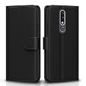 Pikkme Flip Cover for Nokia 3.1 Plus Leather Finish | Inside TPU with Card Pockets | Wallet Stand and Shock Proof | Complete Protection Flip Case (Black)