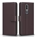 Pikkme Flip Cover for Nokia 3.1 Plus Leather Finish | Inside TPU with Card Pockets | Wallet Stand and Shock Proof | Complete Protection Flip Case (Coffee)