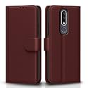 Pikkme Flip Cover for Nokia | Leather Finish | Shockproof with Card Pockets &amp; Wallet Stand | Ultimate Protection Case(Brown)