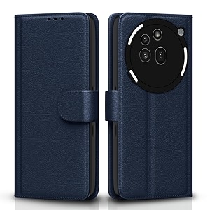 pikkme flip cover for nothing phone 3a pro 5g leather finish  inside tpu with card pockets  wallet stand and shock proof  complete protection flip caseblue