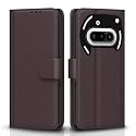 Pikkme Flip Cover for Nothing Phone 3a 5G Leather Finish | Inside TPU with Card Pockets | Wallet Stand and Shock Proof | Complete Protection Flip Case(Coffee)