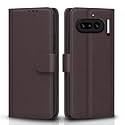Pikkme Flip Cover for Nothing Phone 4a 5G Leather Finish | Inside TPU with Card Pockets | Wallet Stand and Shock Proof | Complete Protection Flip Case (Coffee)