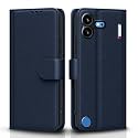 Pikkme Flip Cover for Nothing Phone 4b 5G Leather Finish | Inside TPU with Card Pockets | Wallet Stand and Shock Proof | Complete Protection Flip Case (Blue)