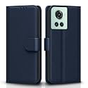 Pikkme Flip Cover for OnePlus 10R / 10R Prime 5G | Leather Finish | Shockproof with Card Pockets &amp; Wallet Stand | Ultimate Protection Case(Blue)