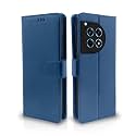 Pikkme Flip Cover for OnePlus 12R 5G | Leather Finish | Shockproof with Card Pockets &amp; Wallet Stand | Ultimate Protection Case(Blue)