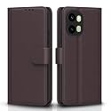 Pikkme Flip Cover for OnePlus 15R 5G Leather Finish | Inside TPU with Card Pockets | Wallet Stand and Shock Proof | Complete Protection Flip Case (Coffee)