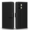 Pikkme Flip Cover for OnePlus 15R 5G Leather Finish | Inside TPU with Card Pockets | Wallet Stand and Shock Proof | Complete Protection Flip Case (Black)