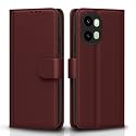 Pikkme Flip Cover for OnePlus 15R 5G Leather Finish | Inside TPU with Card Pockets | Wallet Stand and Shock Proof | Complete Protection Flip Case (Brown)