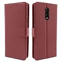 Pikkme Flip Cover for Oneplus 6T | Leather Finish | Shockproof with Card Pockets &amp; Wallet Stand | Ultimate Protection Case(Brown)