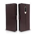 Pikkme Flip Cover for OnePlus 7 Pro | Leather Finish | Shockproof with Card Pockets &amp; Wallet Stand | Ultimate Protection Case(Coffee)