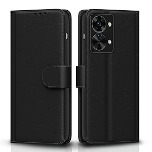 pikkme flip cover for oneplus nord 2t 5 leather finish  shockproof with card pockets amp wallet stand  ultimate protection caseblack
