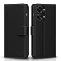 Pikkme Flip Cover for Oneplus Nord 2T 5| Leather Finish | Shockproof with Card Pockets &amp; Wallet Stand | Ultimate Protection Case(Black)