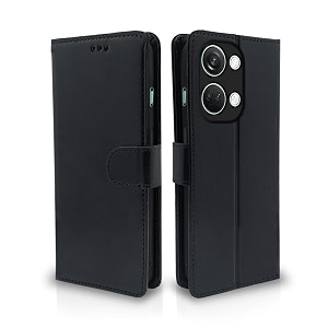 pikkme flip cover for oneplus nord 3 5g  leather finish  shockproof with card pockets amp wallet stand  ultimate protection caseblack