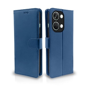 pikkme flip cover for oneplus nord 3 5g  leather finish  shockproof with card pockets amp wallet stand  ultimate protection caseblue