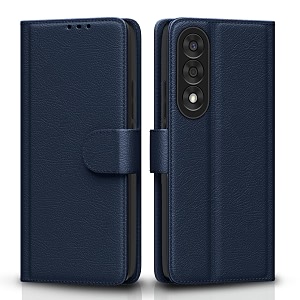 pikkme flip cover for oneplus nord 5 5g leather finish  inside tpu with card pockets  wallet stand and shock proof  complete protection flip caseblue