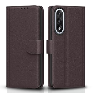 pikkme flip cover for oneplus nord 5 5g  leather finish  shockproof with card pockets amp wallet stand  ultimate protection casecoffee