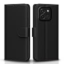 Pikkme Flip Cover for OnePlus Nord 6 5G Leather Finish | Inside TPU with Card Pockets | Wallet Stand and Shock Proof | Complete Protection Flip Case (Black)