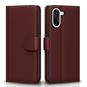 pikkme flip cover for oneplus nord ce 5 5g  leather finish  shockproof with card pockets amp wallet stand  ultimate protection casebrown